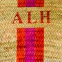 Hand Woven And Hand Painted Monogram Stripe Basket, thumbnail 6 of 11