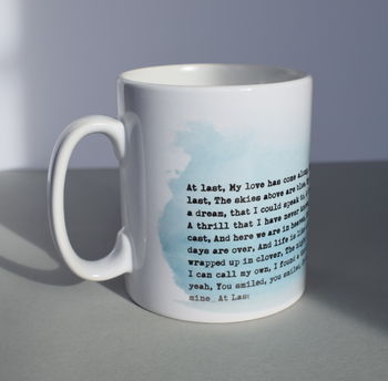 Your Quotation Or Song Watercolour Wash Mug, 12 of 12
