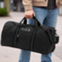 Personalised Black Canvas Overnight Bag, thumbnail 1 of 4