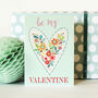 Be My Valentine Greetings Card, thumbnail 1 of 3