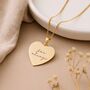 Personalised Solid 9ct Gold Heart Disc Pendant Necklace, thumbnail 1 of 10