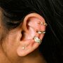 Three Pcs Gold And Silver Plated Adjustable Ear Wrap, thumbnail 4 of 5