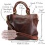 Classic Leather Tote Bag, Brown, thumbnail 7 of 7