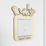 Personalised Dinosaur Wooden Light Switch Surround, thumbnail 3 of 4