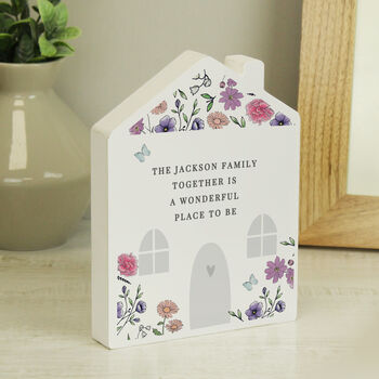 Personalised First Home Wooden House Ornament, 2 of 2