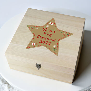 Personalised Christmas Star Keepsake Box, 4 of 6