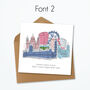 London Graduation Skyline Personalised Card, thumbnail 4 of 8