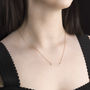 18ct Fairtrade Gold Bar Necklace With Diamonds, thumbnail 3 of 5