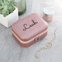 Personalised Pink Travel Jewellery Case, thumbnail 1 of 10