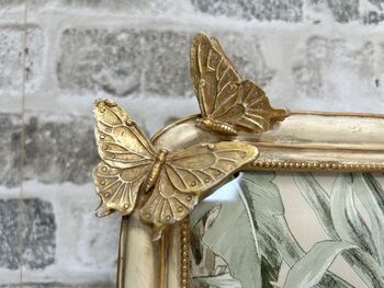 Cream And Gold Butterfly Photo Frame – 6x4 Inch Portrait, 8 of 10