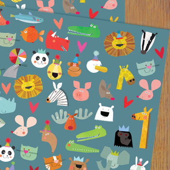 Animal Wrapping Paper Two Sheets, 2 of 4