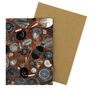 Ammonoidea Fossil Print A6 Greetings Cards, thumbnail 5 of 7