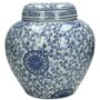 Ginger Jar Pot Raalte White Blue Ceramic Porcelain, thumbnail 4 of 5