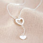 Mismatched Heart Lariat Necklace, thumbnail 6 of 12