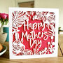 Floral Mother's Day Papercut Card, thumbnail 2 of 4