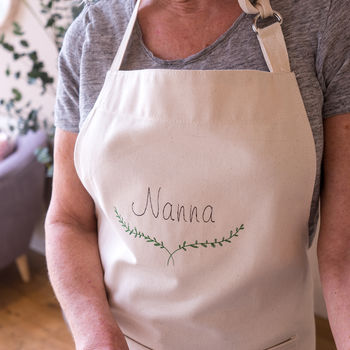 Personalised Embroidered Nanna And Me Apron Set, 4 of 6