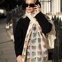 Colourful Sheep Print Scarf In Personalised Gift Box, thumbnail 5 of 8