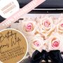 Personalised Perfumed 80th Luxury Birthday Card For Her With Five Everlasting Blush Roses, thumbnail 5 of 11