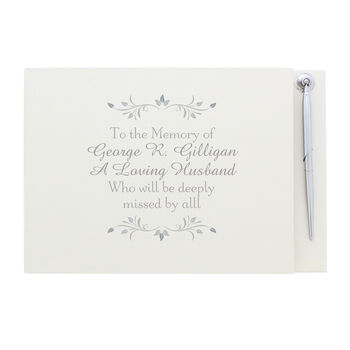 Personalised Sentiments Guest Book And Pen, 5 of 7
