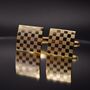 Gold Chess Cufflinks Vintage Chessboard, thumbnail 3 of 7
