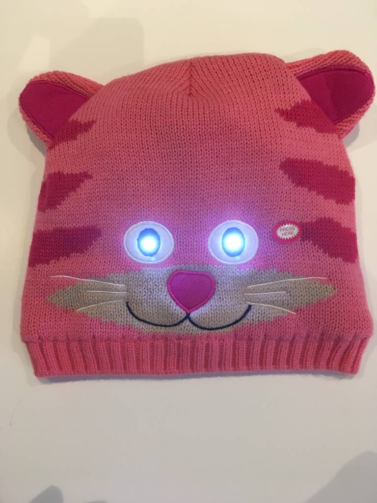 bright eyes animal hats with led lights. cassie cat by bright eyes