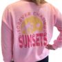 'Chasing Sunsets' Pink Sweatshirt – Relaxed Summer Style, thumbnail 4 of 6