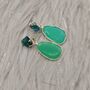 Chalcedony, Blue Apatite Sterling Silver Earrings, thumbnail 6 of 9