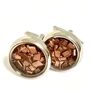 Steel And Copper Cufflinks, thumbnail 2 of 4