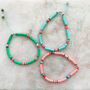 Colourful Clay Disc Bead Adjustable Bracelet, thumbnail 1 of 8