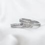 Couple Promise Parallel Lines Zircon Ring Set, thumbnail 1 of 4