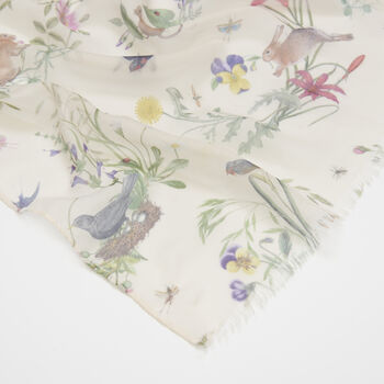 Ivory Running Bunny Lightweight Scarf, 3 of 3