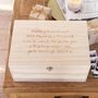 Personalised Meaningful Wording Wooden Hamper Box, thumbnail 1 of 4