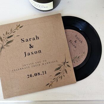 Personalised Wedding And Party Record Invitations, 2 of 5