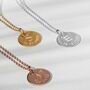 Personalised Rose Gold Plated Initial And Date Necklace, thumbnail 3 of 12