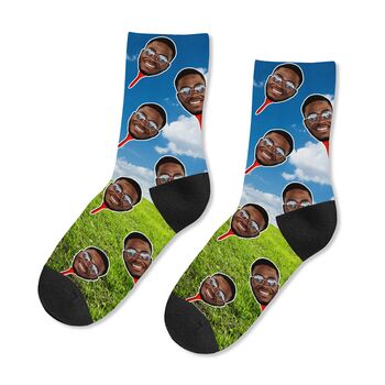 Personalised Golf Tee Face Socks, 2 of 6