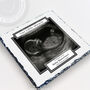 Our Little Miracle Baby Scan Personalised Rock Photo Slate, thumbnail 2 of 6