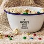Personalised Enamel Popcorn Bowl For Kids, thumbnail 5 of 5