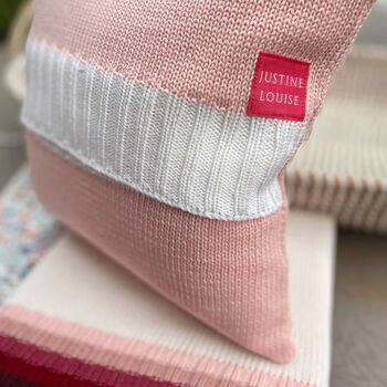 Personalised Knitted Heart Cushion, 2 of 5
