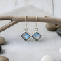Handmade Moonstone Tile Drop Earrings, thumbnail 3 of 3