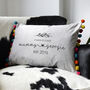 Personalised Names With Heart Velvet Cushion, thumbnail 1 of 10