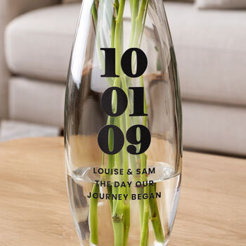 Wedding Anniversary Gifts Personalised Special Date Vase, 2 of 6