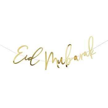 Eid Mubarak Gold Foil Banner, 3 of 4
