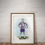 New Personalised Girls Football Sketch, thumbnail 2 of 10