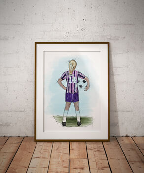 New Personalised Girls Football Sketch, 2 of 10