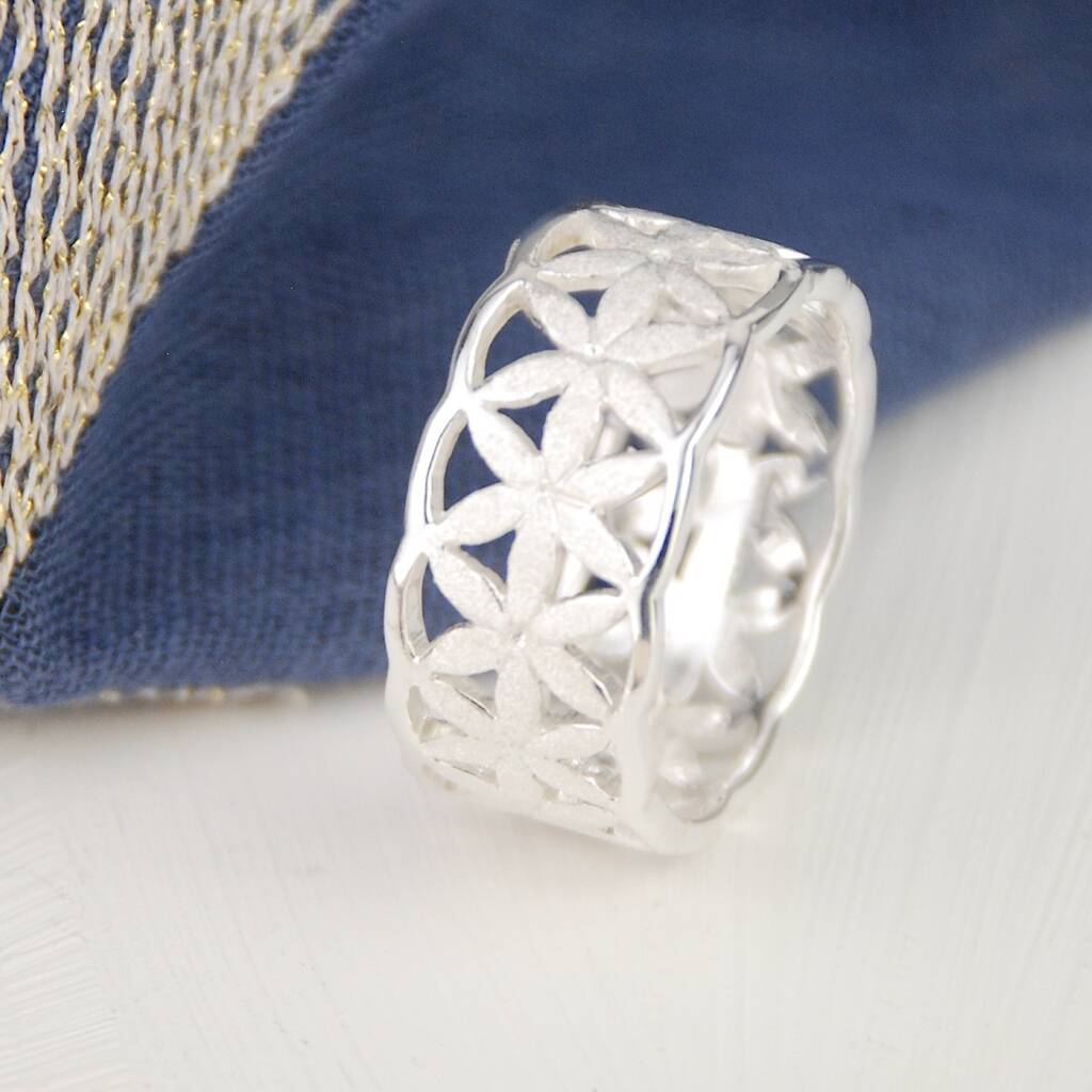 Sterling Silver Daisy Chain Ring By Penelopetom