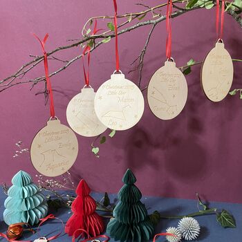 Personalised 1st Christmas Zodiac Decoration, 6 of 9