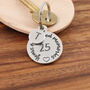 25th Silver Anniversary Gift Memories Pewter Keyring, thumbnail 2 of 7