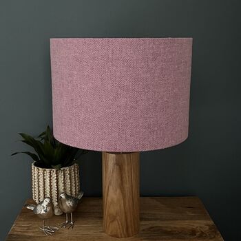 Constance Dog Rose Pink Tweed Floral Lined Lampshade, 7 of 9