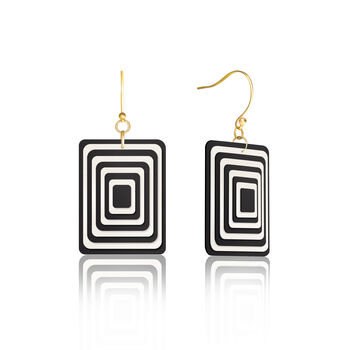 Matching Earrings And Necklace Set | Black And White, 3 of 10