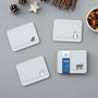 Winter Collection Coasters, Set Of Four, thumbnail 4 of 7